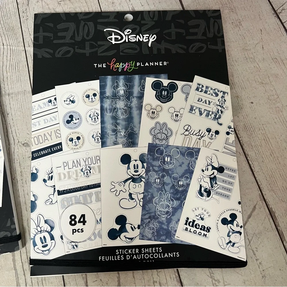 Lot Of 2 Happy Planner Disney Mickey & Minnie Mouse INDIGO Sticker Books NEW